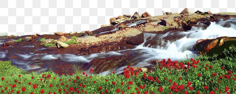 Spring water stream png border, | Free PNG - rawpixel