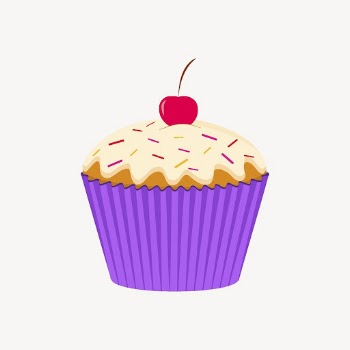 Sprinkle cupcake sticker, cute dessert | Free PSD - rawpixel