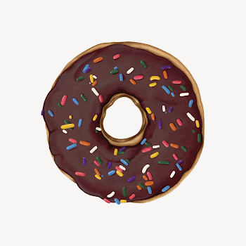 Sprinkled chocolate donut, aesthetic dessert | Free Photo Illustration - rawpixel