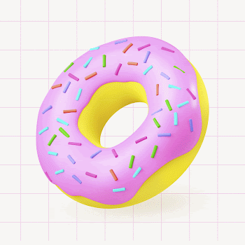 Sprinkled donut, 3D rendering design | Free Photo - rawpixel