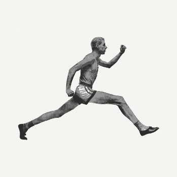 Sprint runner  drawing, vintage | Free PSD - rawpixel