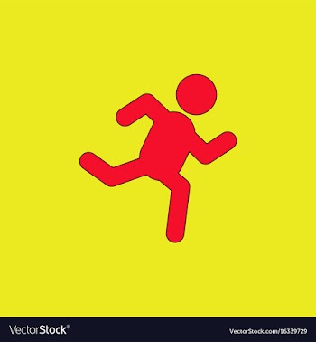 Sprinter icon man run silhouette vector image
