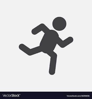 Sprinter icon man run silhouette vector image