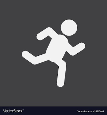 Sprinter icon man run silhouette vector image
