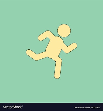 Sprinter icon man run silhouette vector image