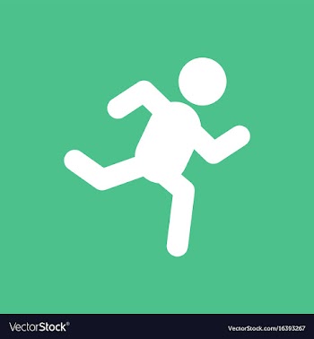 Sprinter icon man run silhouette vector image