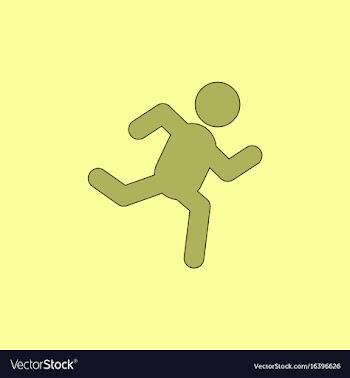 Sprinter icon man run silhouette vector image