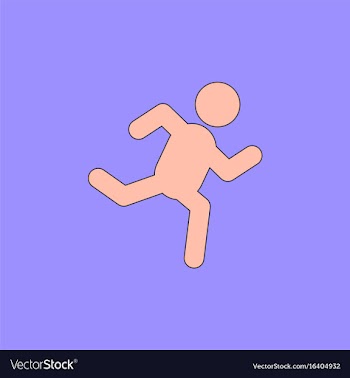 Sprinter icon man run silhouette vector image