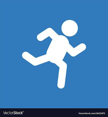 Sprinter icon man run silhouette vector image