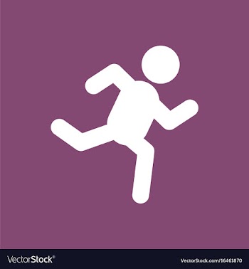 Sprinter icon man run silhouette vector image