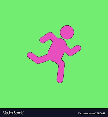 Sprinter icon man run silhouette vector image