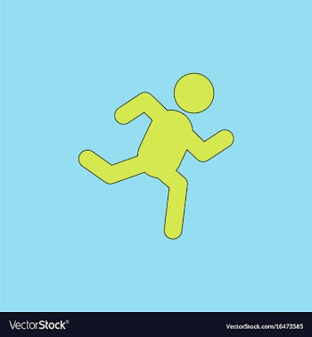 Sprinter icon man run silhouette vector image