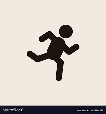 Sprinter icon man run silhouette vector image