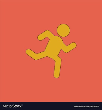 Sprinter icon man run silhouette vector image