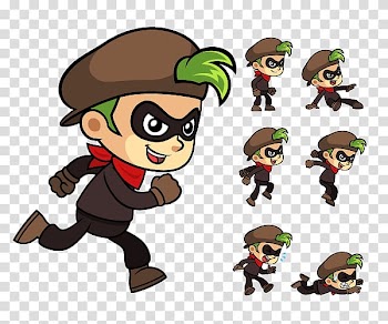 Sprite Animation Game , thief transparent background PNG clipart