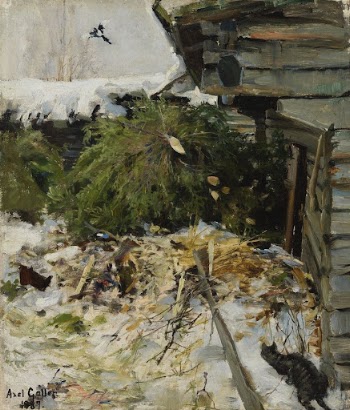 Spruces in a farmyard, 1887, | Free Photo - rawpixel
