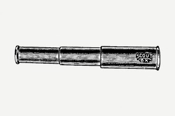 Spyglass drawing clipart, equipment  | Free PSD - rawpixel