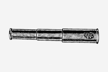 Spyglass telescope hand drawn illustration. | Free Photo - rawpixel