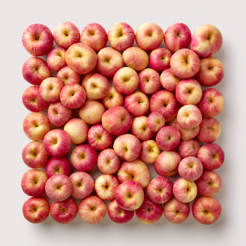 Square Arrangement of Fresh Fuji Apples