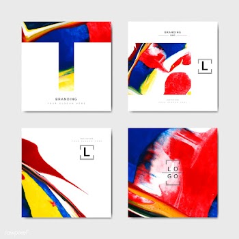 Square artistic branding templates | Free stock vector - 575299
