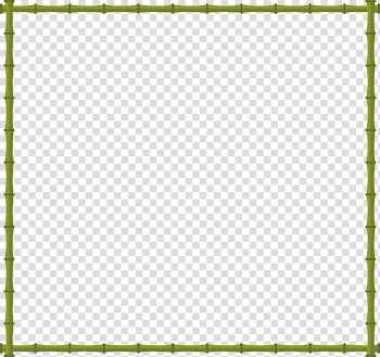 Square bamboo frame, Bamboo Decorative arts, Green bamboo border transparent background PNG clipart
