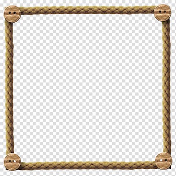 Square beige rope frame, Borders and Frames Rope Frames , rope transparent background PNG clipart