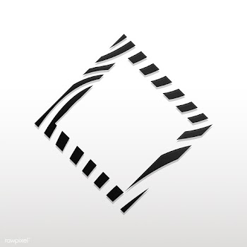 Square black and white abstract badge vector | Free stock vector - 538073
