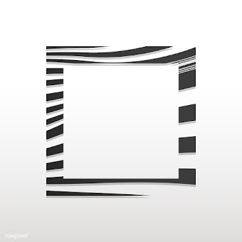 Square black and white abstract badge vector | Free stock vector - 538094