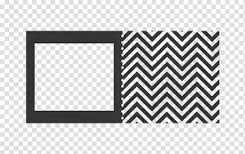 Square black frame and chevron art transparent background PNG clipart