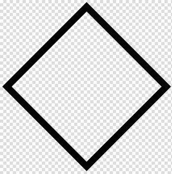 Square black frame , Geometric shape Rhombus Square Triangle, diamond shape transparent background PNG clipart