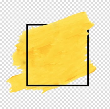 Square black frame illustration, Watercolor painting Yellow , mexican background transparent background PNG clipart