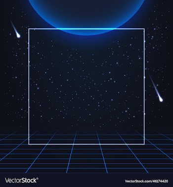 square blank frame for any text on outer space