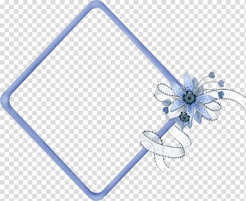 Square blue and white flower illustration, Rhombus Purple, Purple frame purple fringing transparent background PNG clipart