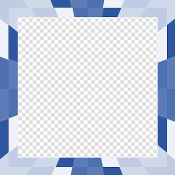 Square blue, white, and gray art, Blue Square Geometry Shape, Blue geometric border transparent background PNG clipart