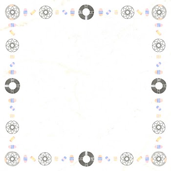 Square Bohemian vector border frame