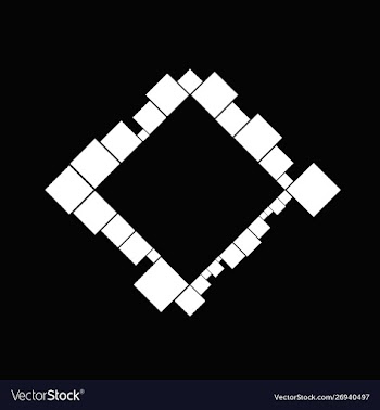 Square border template - abstract modern vector image