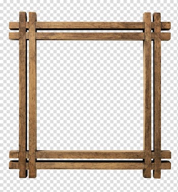 Square brown wooden digital frame illustration, Decorative Silhouettes Decorative arts frame, Japanese cartoon material,Wood frame border transparent background PNG clipart
