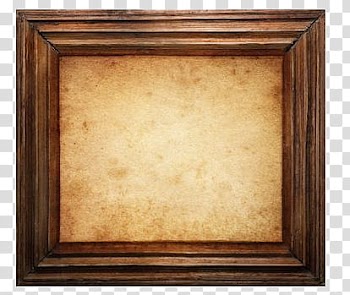 Square brown wooden frame transparent background PNG clipart