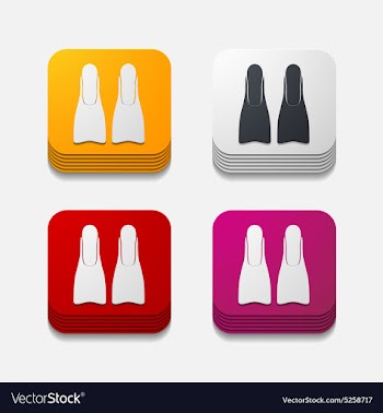 Square button flipper vector image