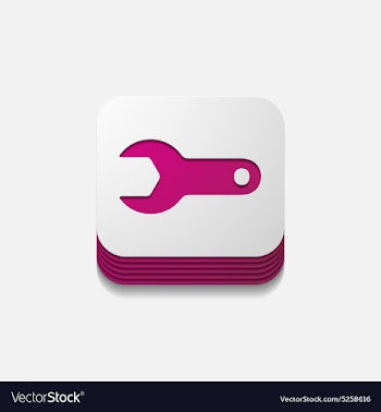 Square button wrench vector image