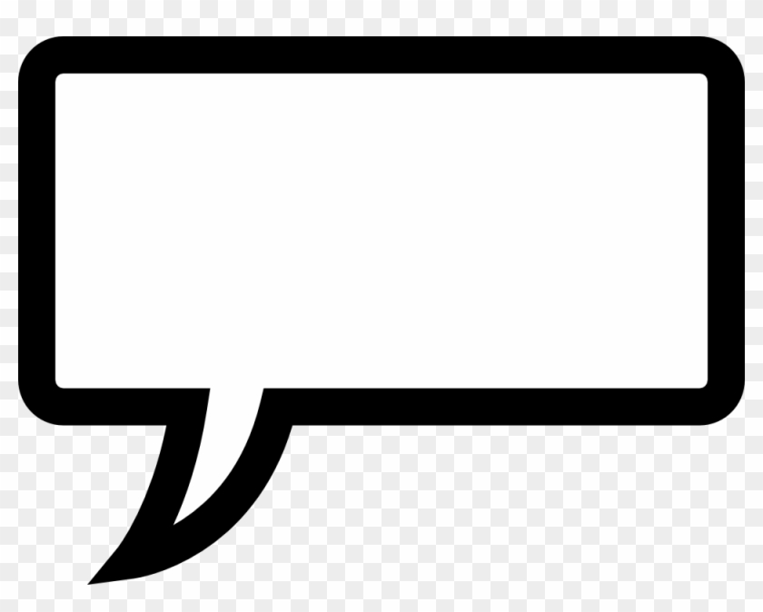 Square Clipart Speech Bubble - Speech Bubble Rectangle