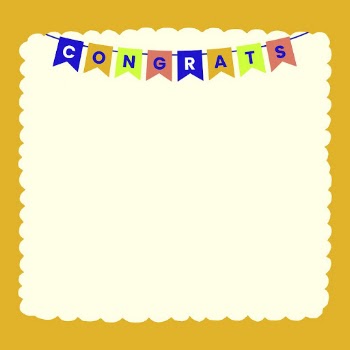 Square congrats banner frame background, | Free PSD - rawpixel