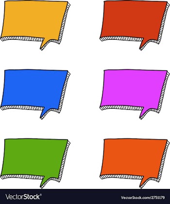 Square doodle speech bubbles vector image