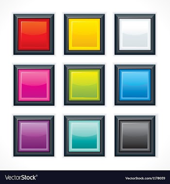  					Square empty buttons vector image														