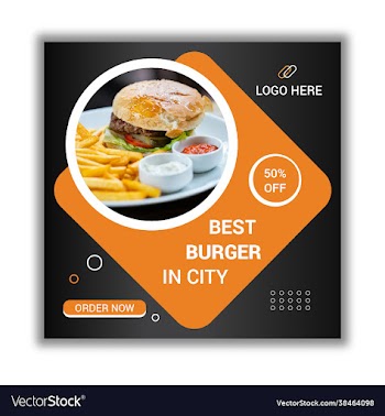 square food banner for promotional business