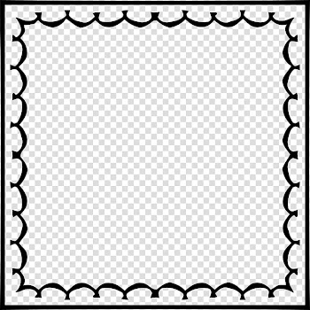 Square Frame , black border transparent background PNG clipart