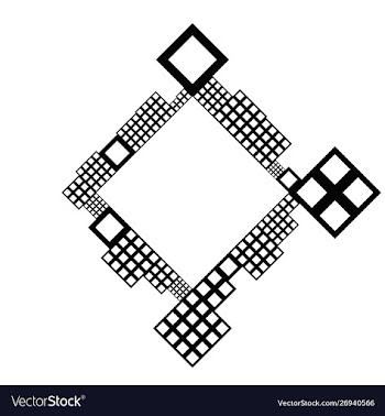 Square frame border - geometrical abstract vector image