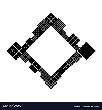 Square frame border - geometrical modern graphic vector image