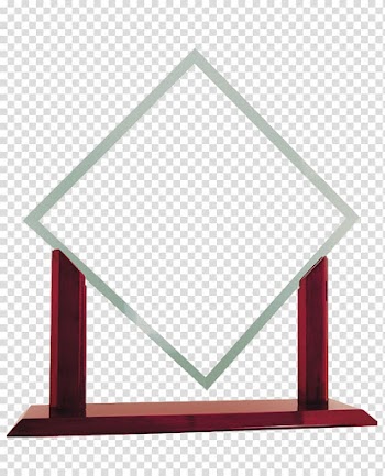 Square frame with holder, Award Glass, Glass Award Background transparent background PNG clipart
