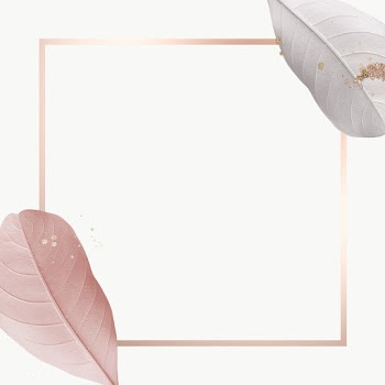 Square frame with pastel leaves background design element | Free  transparent png - 2280680
